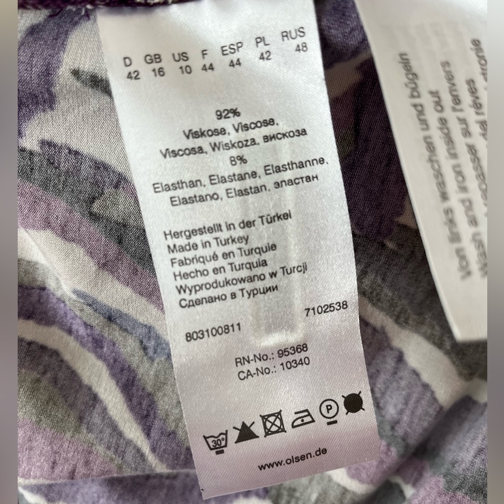 Olsen Europe half wrap (top) modern jersey print dress - Picture 5 of 5
